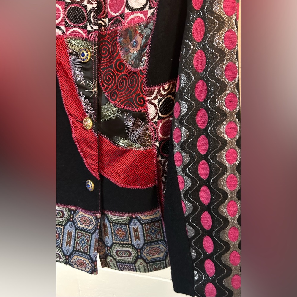 Mistror Image Patchwork Blazer XL Multicolor Dopa… - image 7